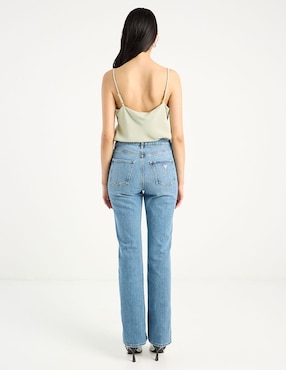 Jeans straight a la cintura Guess para mujer