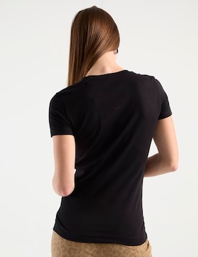 Playera manga corta Guess cuello redondo para mujer