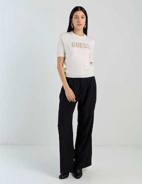 Playera manga corta Guess cuello redondo para mujer