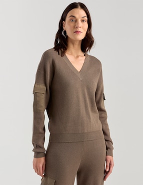 Suéter Dkny cuello V para mujer