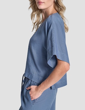Blusa Dkny manga al codo para mujer