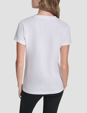 Playera manga corta Dkny cuello redondo para mujer