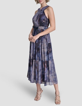 Vestido crop de fiesta Dkny escote V