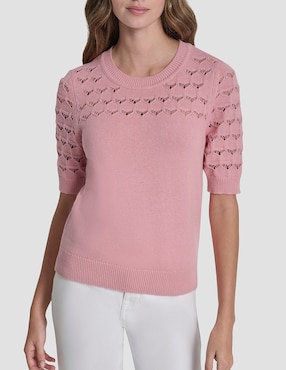 Suéter Dkny cuello redondo para mujer