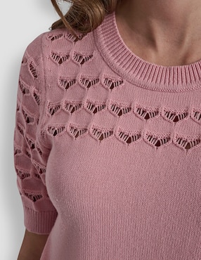 Suéter Dkny cuello redondo para mujer