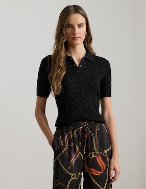 Suéter Lauren Ralph Lauren cuello polo para mujer