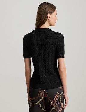 Suéter Lauren Ralph Lauren cuello polo para mujer