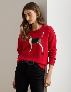 Suéter Lauren Ralph Lauren cuello redondo para mujer