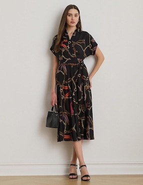 Vestido midi casual Lauren Ralph Lauren para mujer