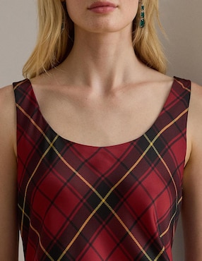 Vestido midi casual Lauren Petite para mujer