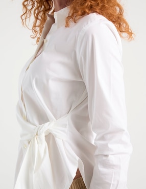 Blusa camisera Ann Taylor manga larga para mujer