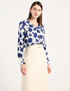 Blusa Ann Taylor manga larga para mujer