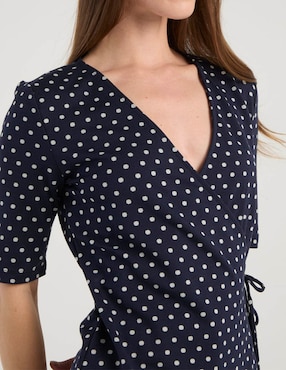 Blusa envolvente Ann Taylor manga corta para mujer