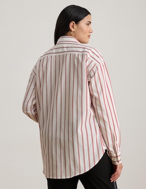 Blusa camisera Lauren Plus manga larga para mujer