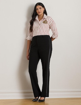 Blusa camisera Lauren Plus manga larga para mujer