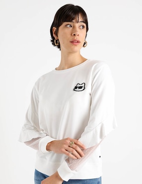 Suéter Karl Lagerfeld Paris cuello redondo para mujer