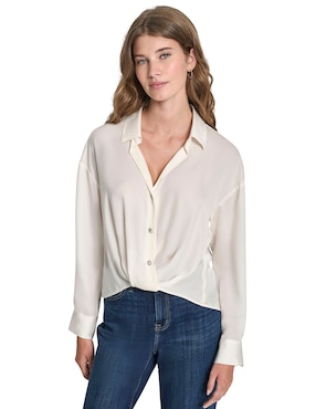 Blusa camisera Dkny Jeans manga larga para mujer