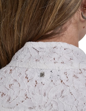 Blusa camisera Dkny Jeans manga al codo para mujer