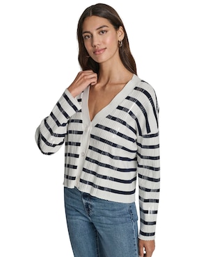 Suéter Dkny Jeans cuello V para mujer