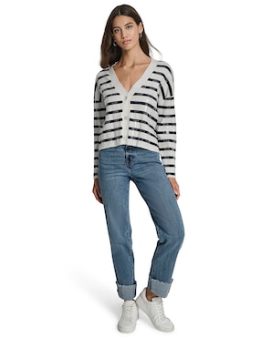 Suéter Dkny Jeans cuello V para mujer