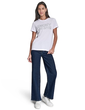 Playera manga corta Dkny Jeans cuello redondo para mujer