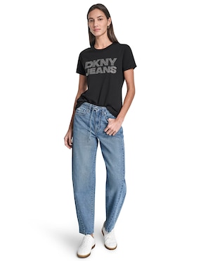Playera manga corta Dkny Jeans cuello redondo para mujer