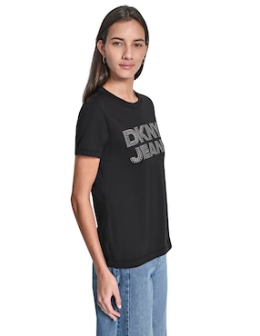 Playera manga corta Dkny Jeans cuello redondo para mujer