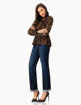 Jeans bota Ivonne corte cintura para mujer