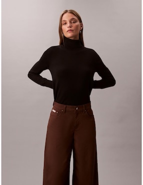 Pantalón chino Calvin Klein Jeans wide leg para mujer