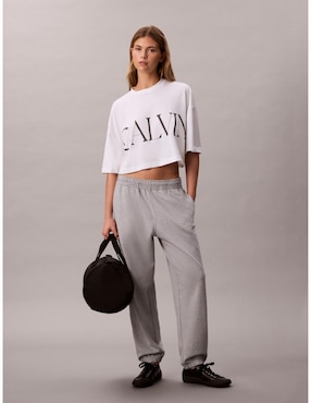 Pants regular Calvin Klein Jeans con elástico para mujer