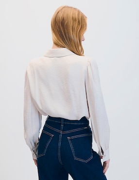 Blusa envolvente manga larga Julio para mujer