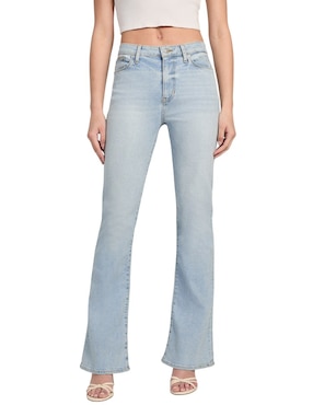 Jeans campana guess corte cintura para mujer