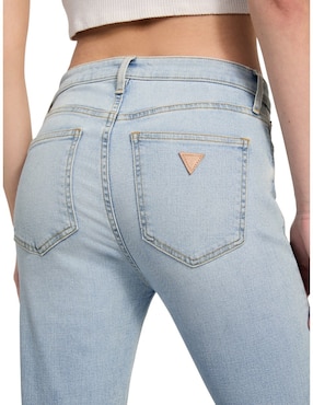 Jeans campana guess corte cintura para mujer
