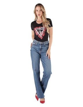 Jeans straight a la cintura Guess para mujer
