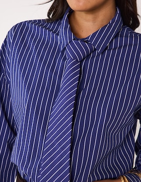 Blusa camisera Maison 123 manga larga para mujer