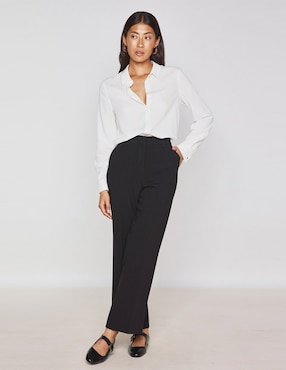 Blusa camisera Maison 123 manga larga para mujer