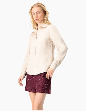 Blusa camisera Ivonne manga larga para mujer