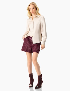 Blusa camisera Ivonne manga larga para mujer