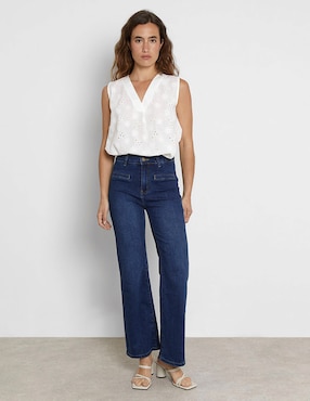 Jeans straight cintura alta Trucco para mujer