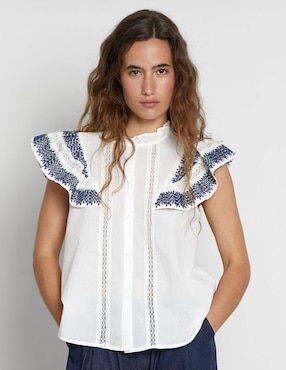 Blusa Trucco manga corta para mujer