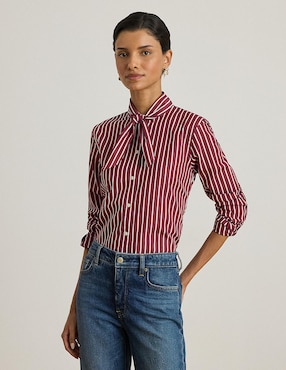 Blusa Lauren Ralph Lauren manga larga para mujer