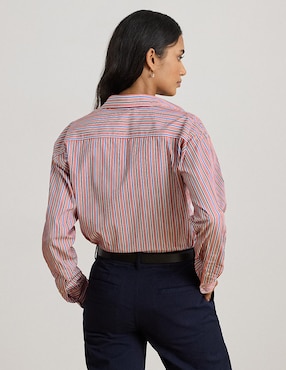 Blusa camisera Lauren Ralph Lauren manga larga para mujer