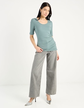 Playera manga corta Calvin Klein cuello redondo para mujer