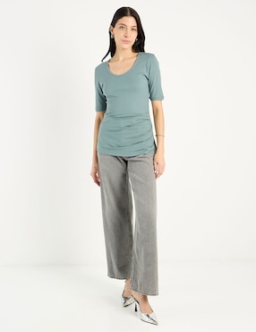 Playera manga corta Calvin Klein cuello redondo para mujer