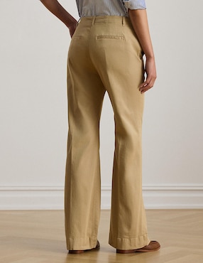 Pantalón chino Lauren Petite acampanado para mujer