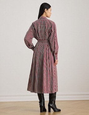 Vestido midi casual Lauren Petite para mujer