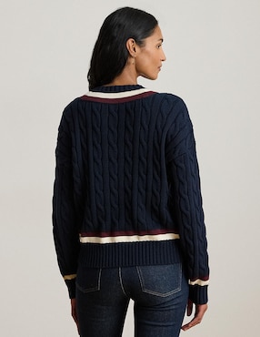 Suéter Lauren Petite cuello v para mujer