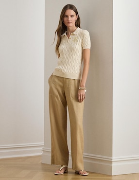 Pantalón relaxed Lauren Ralph Lauren straight para mujer