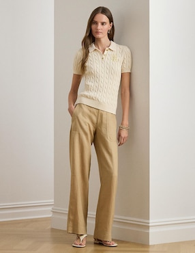 Pantalón relaxed Lauren Ralph Lauren straight para mujer