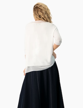 Blusa Ivonne manga 3/4 para mujer